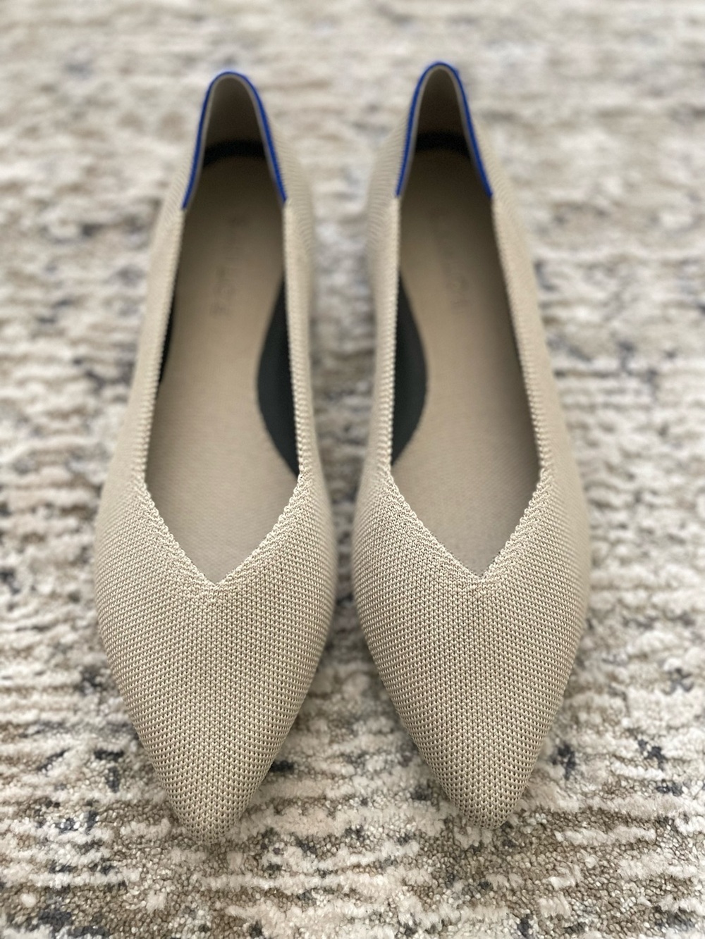 Rothy's The Pointed Toe Flats Retired Taupe Size 8.5